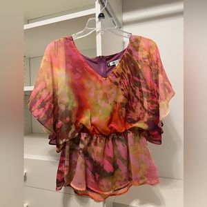 Jennifer Lopez Bright Patterned Top